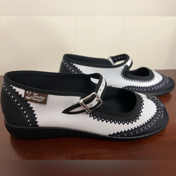 Chocolaticas® Havana Women's Mary Jane Flat fabric buckle strap 7 - Picture 6 of 12
